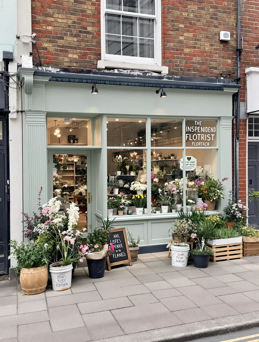 An independent florist's shopfront